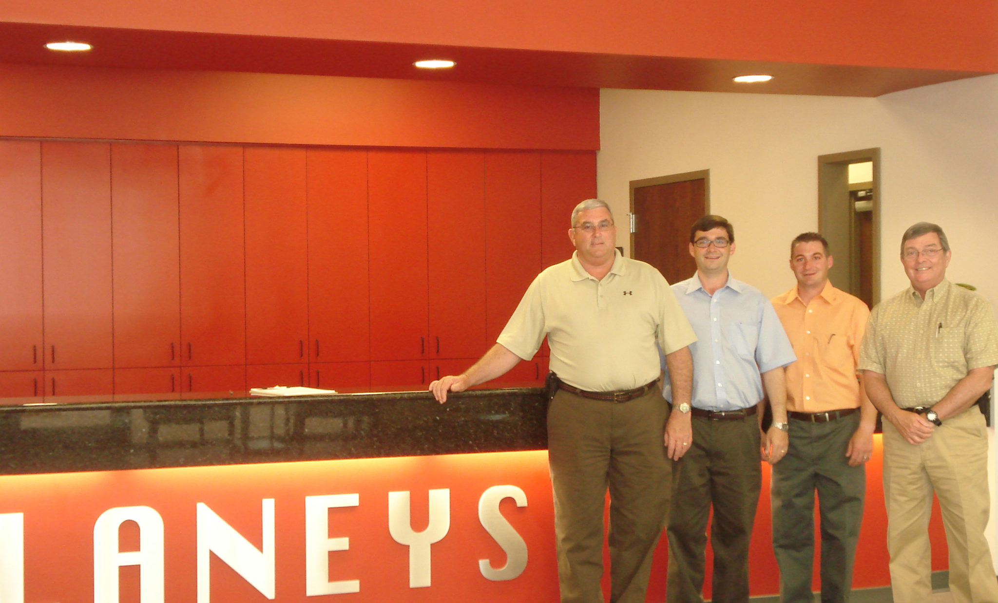 From left: Johnny Griffin, Craig Griffin, Lane Griffin, and GFS Distributor Tom Warren