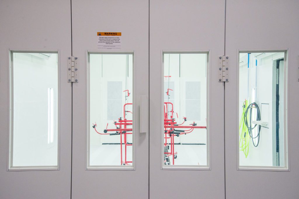 GFS Automotive paint booth with windows