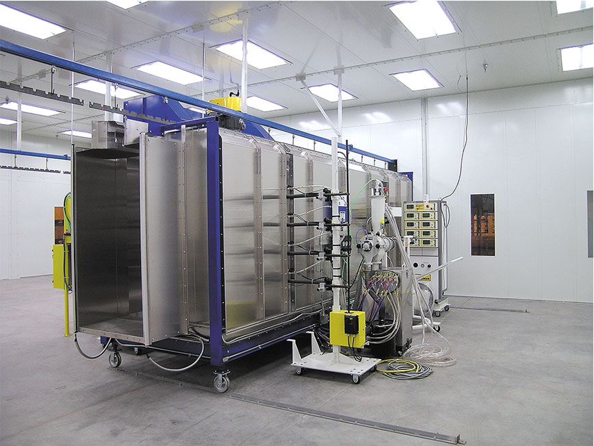 High production powder booth