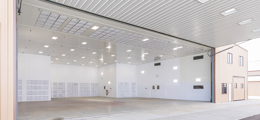 aircraft paint booth insert