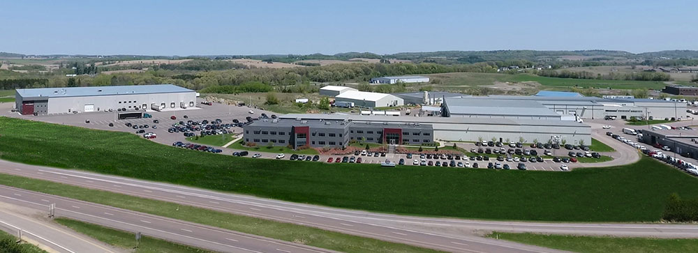 aerial photo of GFS manufacturing facility